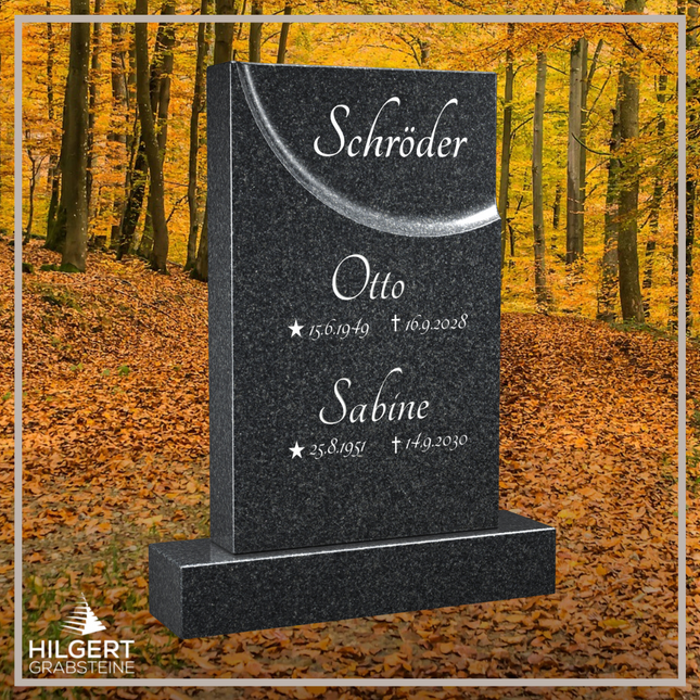 HO-LI-A043 | Hilgert Grabsteine | Stehender Grabstein aus Granit | auch als Urnengrabstein