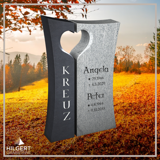 HO-LI-C179 | Hilgert Grabsteine | Stehender Grabstein aus Granit | auch als Urnengrabstein