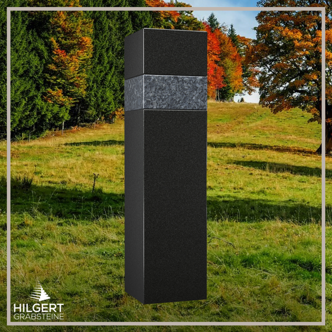 HO-LI-A044 | Hilgert Grabsteine | Stehender Grabstein aus Granit | auch als Urnengrabstein