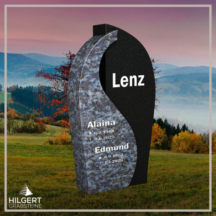 HO-LI-C181 | Hilgert Grabsteine | Stehender Grabstein aus Granit | auch als Urnengrabstein