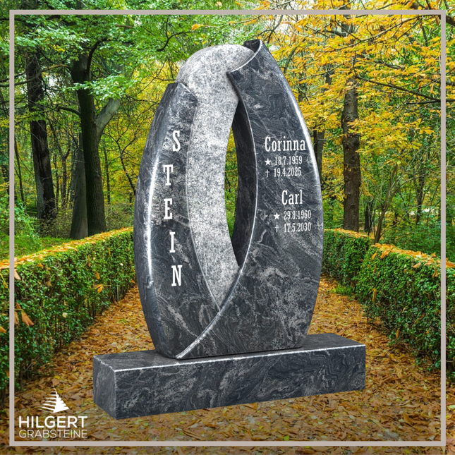 HO-LI-E087 | Hilgert Grabsteine | Stehender Grabstein aus Granit | auch als Urnengrabstein