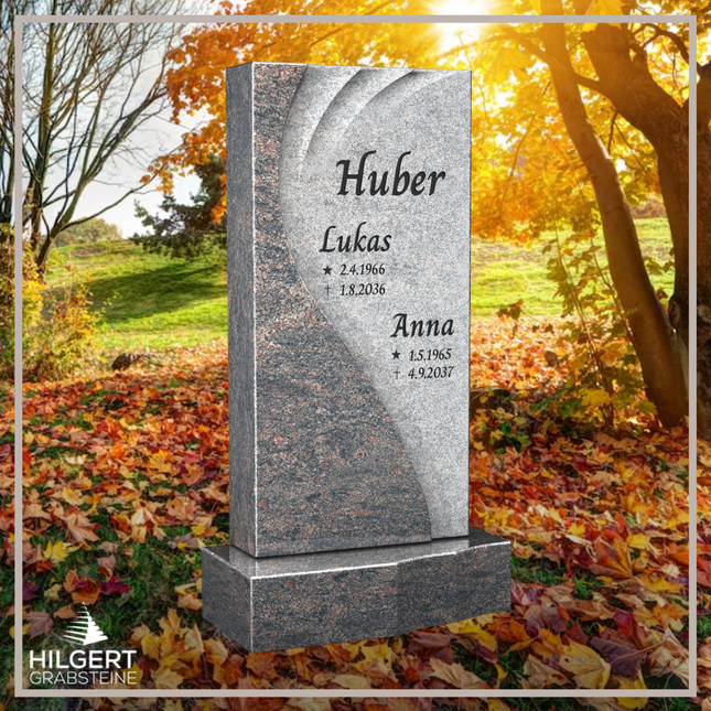 HO-LI-D160 | Hilgert Grabsteine | Stehender Grabstein aus Granit | auch als Urnengrabstein