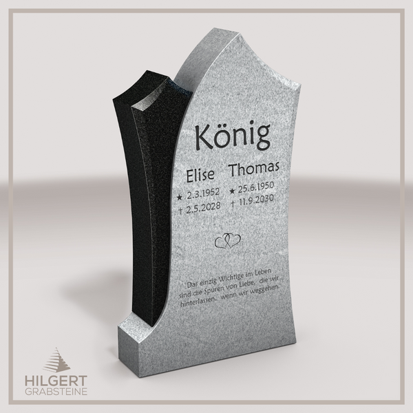 HO-LI-C183 | Hilgert Grabsteine | Stehender Grabstein aus Granit | auch als Urnengrabstein