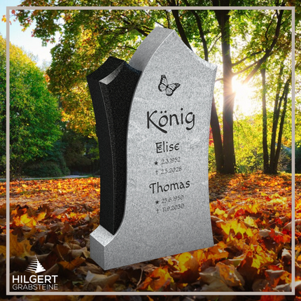 HO-LI-C183 | Hilgert Grabsteine | Stehender Grabstein aus Granit | auch als Urnengrabstein