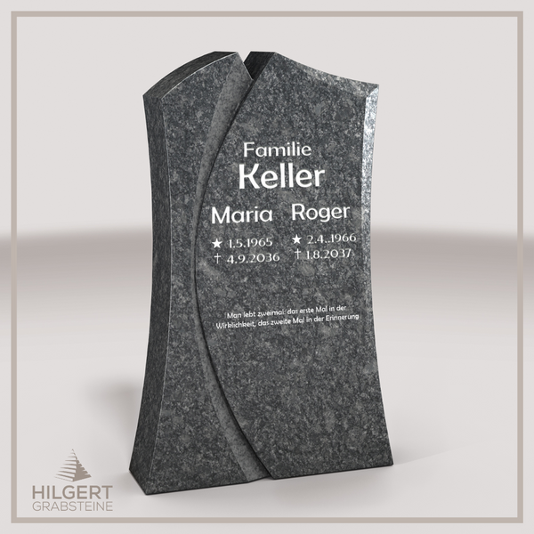 HO-LI-C185 | Hilgert Grabsteine | Stehender Grabstein aus Granit | auch als Urnengrabstein