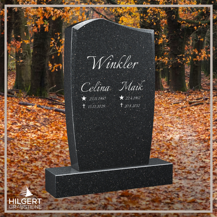 HO-LI-B025 | Hilgert Grabsteine | Stehender Grabstein aus Granit | auch als Urnengrabstein