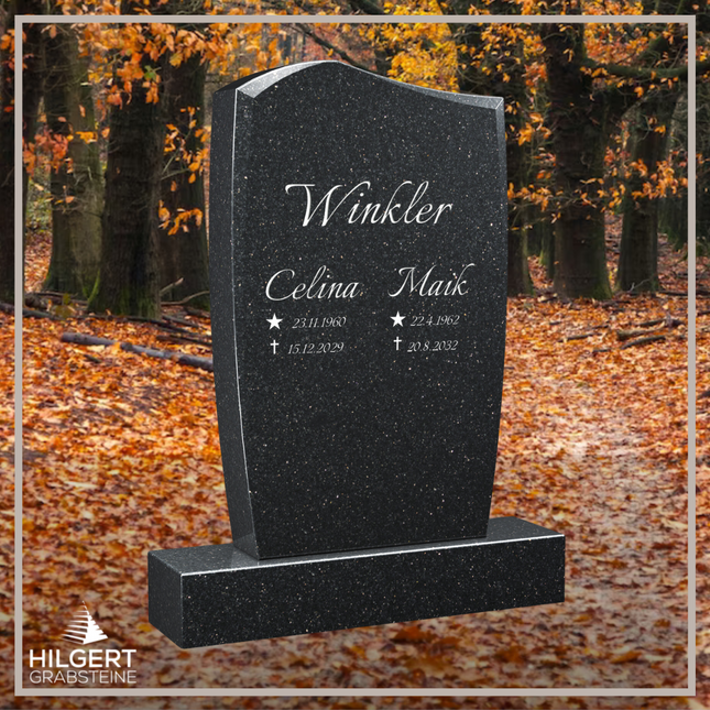 HO-LI-B025 | Hilgert Grabsteine | Stehender Grabstein aus Granit | auch als Urnengrabstein
