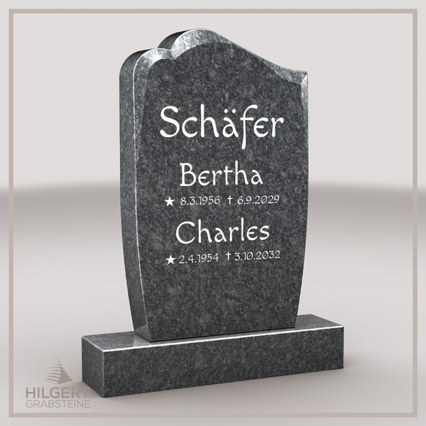 HO-LI-B029 | Hilgert Grabsteine | Stehender Grabstein aus Granit | auch als Urnengrabstein