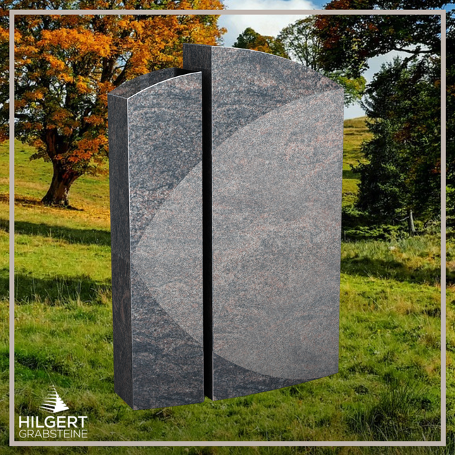HO-LI-C186 | Hilgert Grabsteine | Stehender Grabstein aus Granit | auch als Urnengrabstein