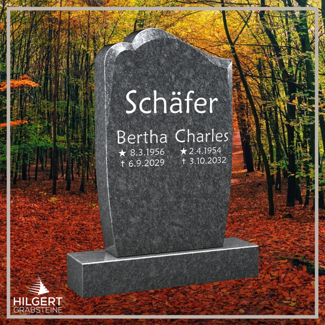 HO-LI-B029 | Hilgert Grabsteine | Stehender Grabstein aus Granit | auch als Urnengrabstein