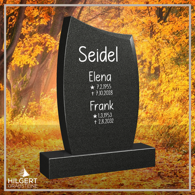 HO-LI-B033 | Hilgert Grabsteine | Stehender Grabstein aus Granit | auch als Urnengrabstein