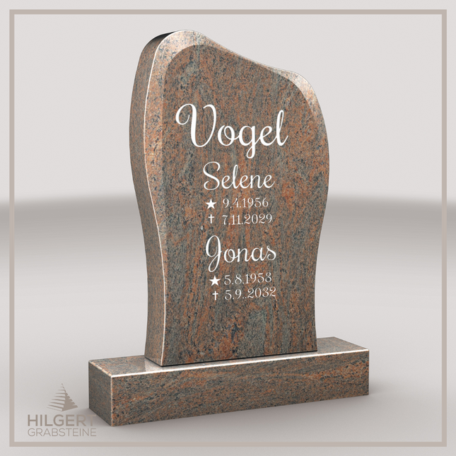 HO-LI-B034 | Hilgert Grabsteine | Stehender Grabstein aus Granit | auch als Urnengrabstein