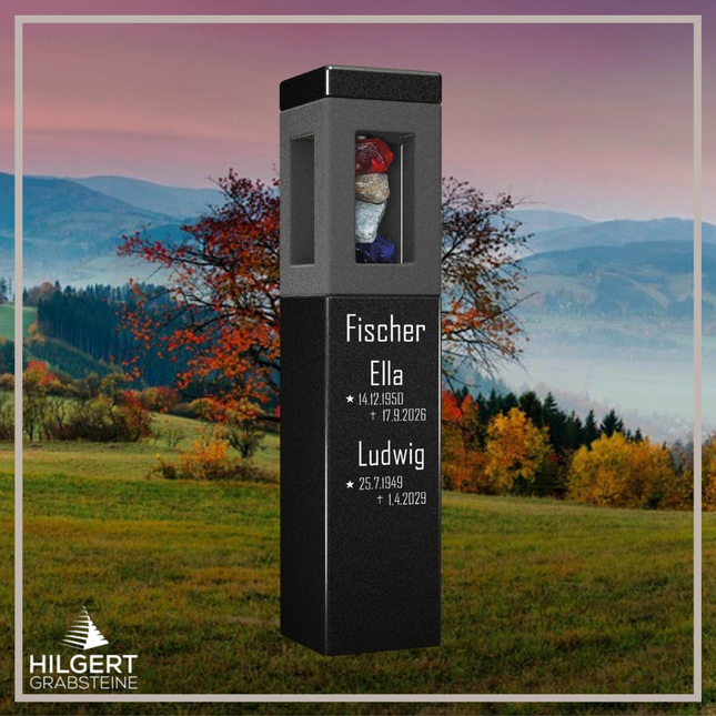 HO-LI-E125 | Hilgert Grabsteine | Stehender Grabstein aus Granit | auch als Urnengrabstein