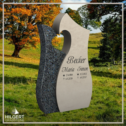 HO-LI-C188 | Hilgert Grabsteine | Stehender Grabstein aus Granit | auch als Urnengrabstein