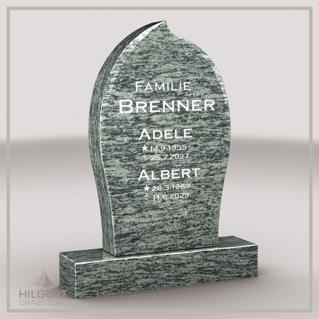 HO-LI-G008 | Hilgert Grabsteine | Stehender Grabstein aus Granit | auch als Urnengrabstein