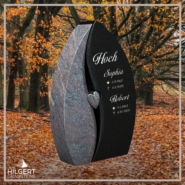 HO-LI-C192 | Hilgert Grabsteine | Stehender Grabstein aus Granit | auch als Urnengrabstein