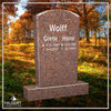 HO-LI-B045 | Hilgert Grabsteine | Stehender Grabstein aus Granit | auch als Urnengrabstein