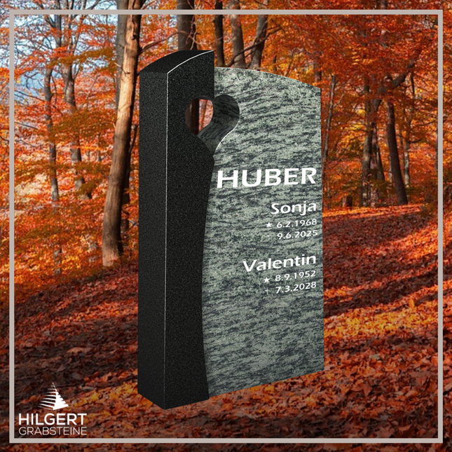 HO-LI-C194 | Hilgert Grabsteine | Stehender Grabstein aus Granit | auch als Urnengrabstein