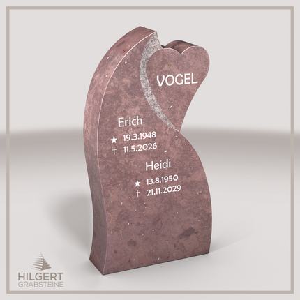 HO-LI-C195 | Hilgert Grabsteine | Stehender Grabstein aus Granit | auch als Urnengrabstein
