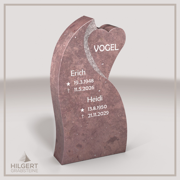 HO-LI-C195 | Hilgert Grabsteine | Stehender Grabstein aus Granit | auch als Urnengrabstein