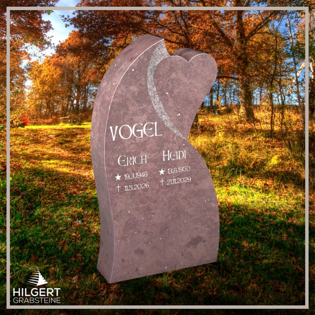 HO-LI-C195 | Hilgert Grabsteine | Stehender Grabstein aus Granit | auch als Urnengrabstein