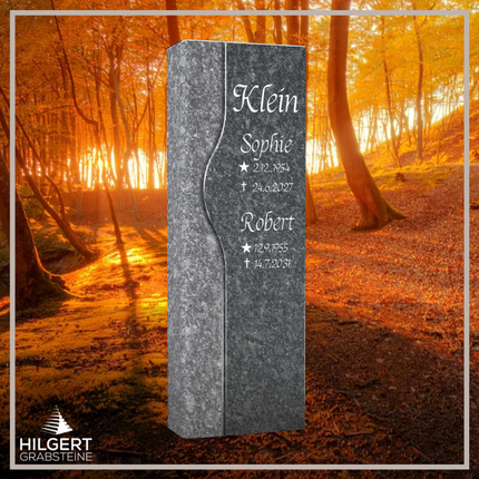 HO-LI-B075 | Hilgert Grabsteine | Stehender Grabstein aus Granit | auch als Urnengrabstein