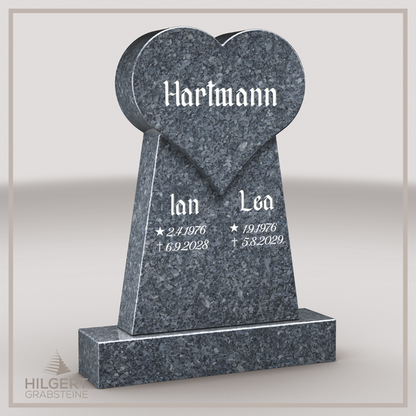HO-LI-D001 | Hilgert Grabsteine | Stehender Grabstein aus Granit | auch als Urnengrabstein