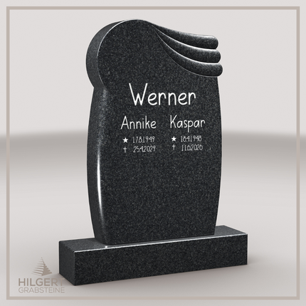 HO-LI-D008 | Hilgert Grabsteine | Stehender Grabstein aus Granit | auch als Urnengrabstein
