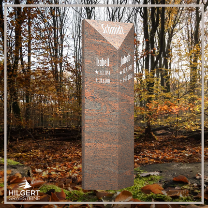 HO-LI-B077 | Hilgert Grabsteine | Stehender Grabstein aus Granit | auch als Urnengrabstein