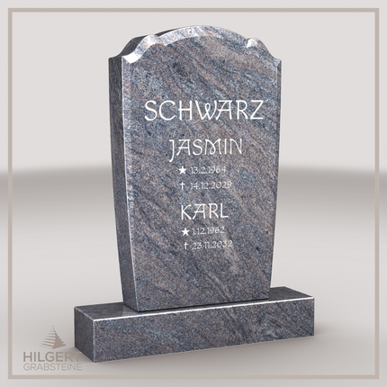 HO-LI-B079 | Hilgert Grabsteine | Stehender Grabstein aus Granit | auch als Urnengrabstein