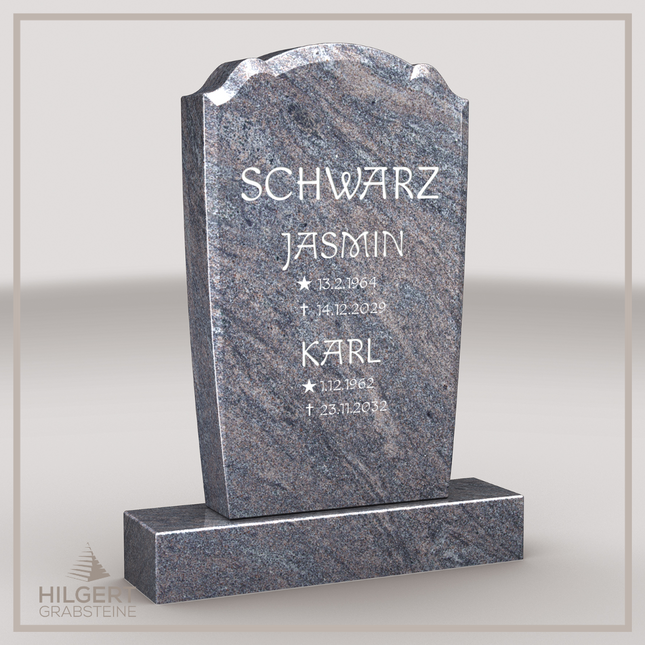 HO-LI-B079 | Hilgert Grabsteine | Stehender Grabstein aus Granit | auch als Urnengrabstein