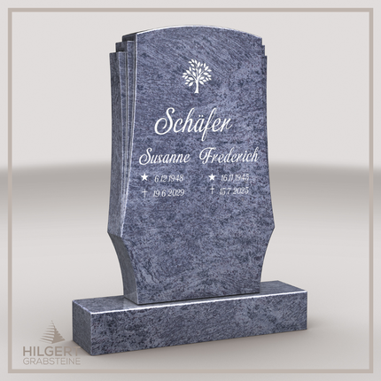 HO-LI-D013 | Hilgert Grabsteine | Stehender Grabstein aus Granit | auch als Urnengrabstein