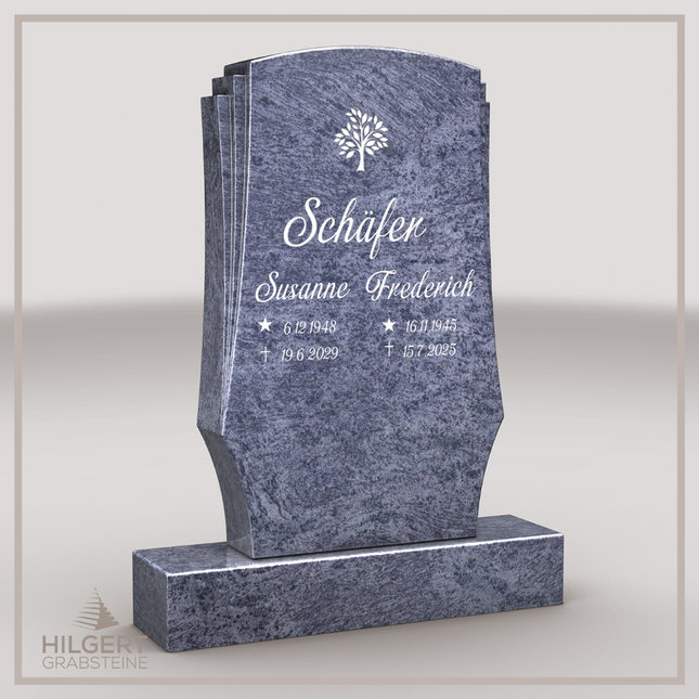 HO-LI-D013 | Hilgert Grabsteine | Stehender Grabstein aus Granit | auch als Urnengrabstein