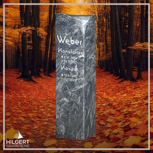 HO-LI-B083 | Hilgert Grabsteine | Stehender Grabstein aus Granit | auch als Urnengrabstein