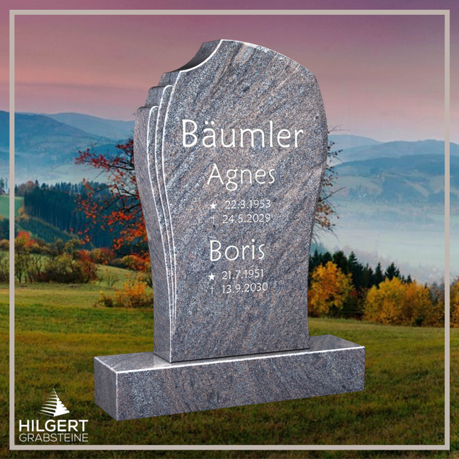 HO-LI-D014 | Hilgert Grabsteine | Stehender Grabstein aus Granit | auch als Urnengrabstein