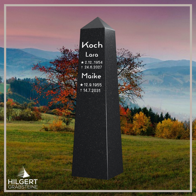 HO-LI-B087 | Hilgert Grabsteine | Stehender Grabstein aus Granit | auch als Urnengrabstein