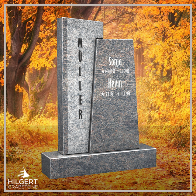 HO-LI-B094 | Hilgert Grabsteine | Stehender Grabstein aus Granit | auch als Urnengrabstein
