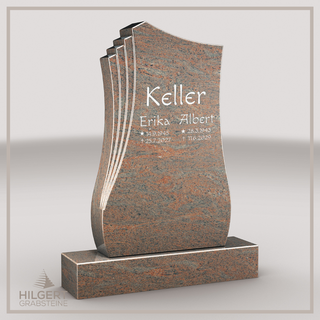 HO-LI-D025 | Hilgert Grabsteine | Stehender Grabstein aus Granit | auch als Urnengrabstein