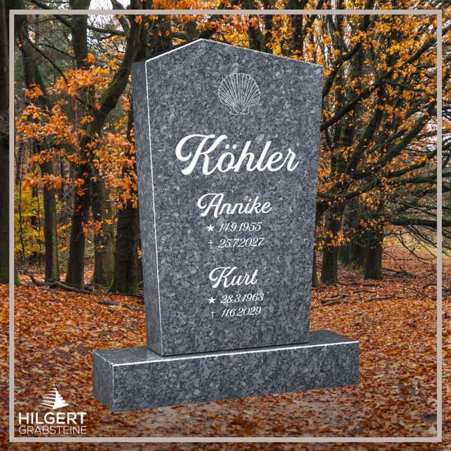 HO-LI-A005 | Hilgert Grabsteine | Stehender Grabstein aus Granit | auch als Urnengrabstein