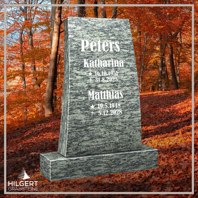 HO-LI-C083 | Hilgert Grabsteine | Stehender Grabstein aus Granit | auch als Urnengrabstein