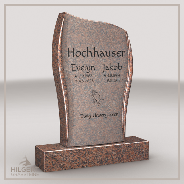 HO-LI-D156 | Hilgert Grabsteine | Stehender Grabstein aus Granit | auch als Urnengrabstein