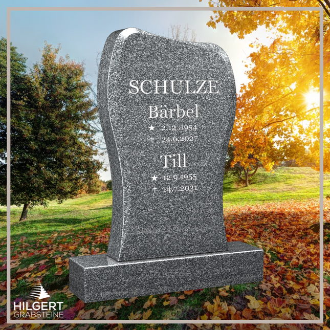 HO-LI-B102 | Hilgert Grabsteine | Stehender Grabstein aus Granit | auch als Urnengrabstein