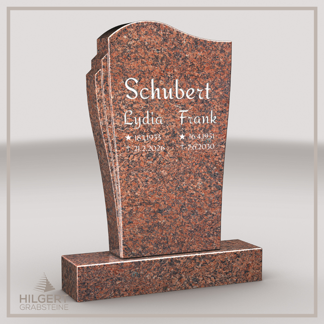 HO-LI-D026 | Hilgert Grabsteine | Stehender Grabstein aus Granit | auch als Urnengrabstein