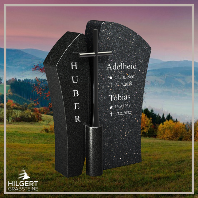 HO-LI-B137 | Hilgert Grabsteine | Stehender Grabstein aus Granit | auch als Urnengrabstein