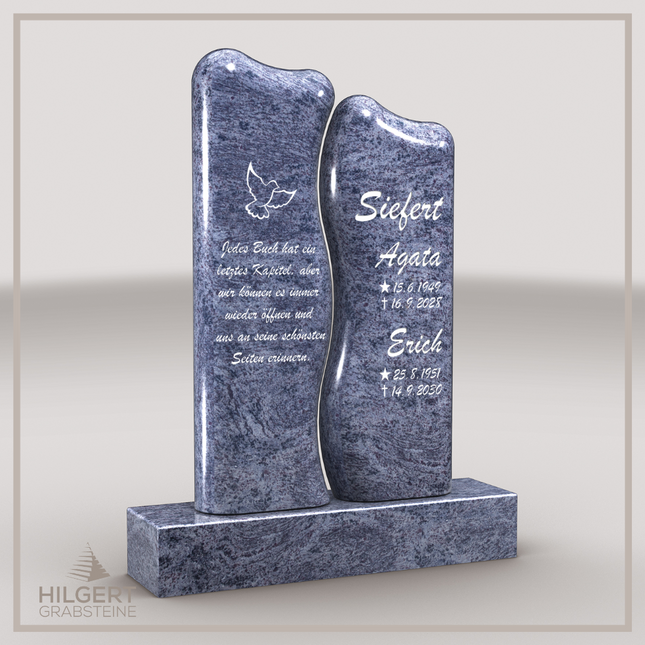 HO-LI-D042 | Hilgert Grabsteine | Stehender Grabstein aus Granit | auch als Urnengrabstein