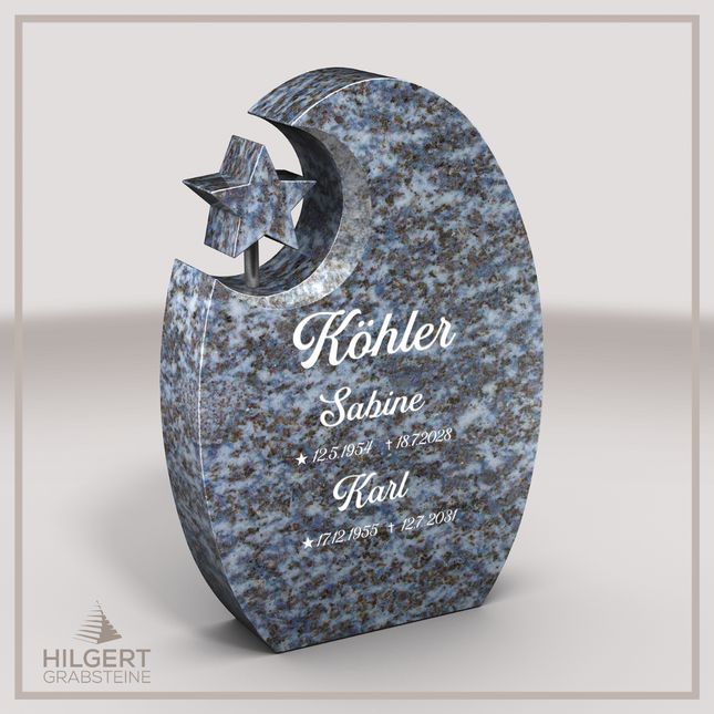 HO-LI-B140 | Hilgert Grabsteine | Stehender Grabstein aus Granit | auch als Urnengrabstein