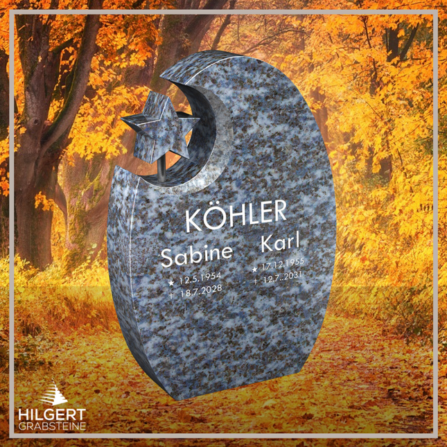 HO-LI-B140 | Hilgert Grabsteine | Stehender Grabstein aus Granit | auch als Urnengrabstein