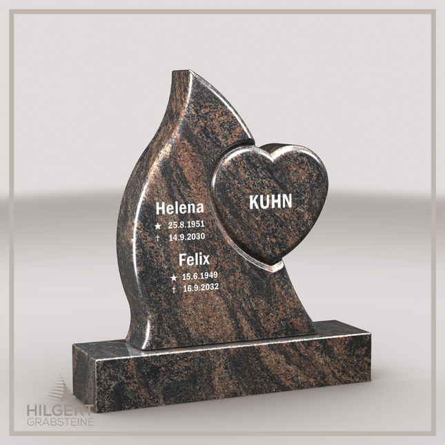HO-LI-D099 | Hilgert Grabsteine | Stehender Grabstein aus Granit | auch als Urnengrabstein