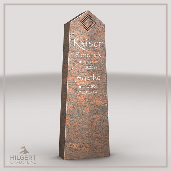 HO-LI-D106 | Hilgert Grabsteine | Stehender Grabstein aus Granit | auch als Urnengrabstein