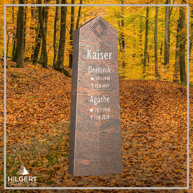 HO-LI-D106 | Hilgert Grabsteine | Stehender Grabstein aus Granit | auch als Urnengrabstein